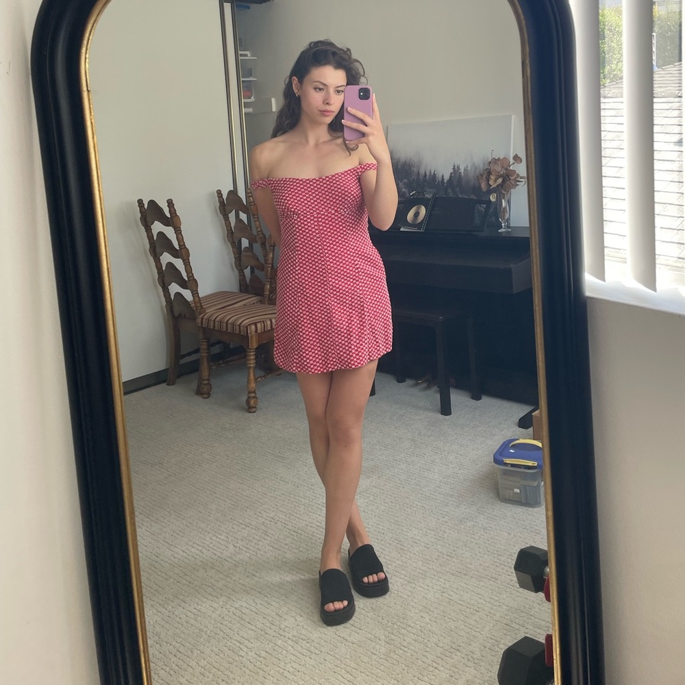 Free People Berry Kiss Mini Dress